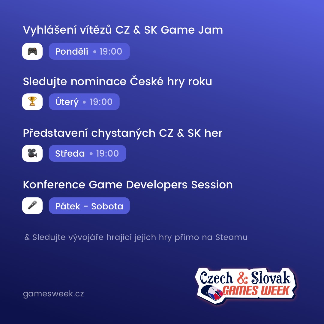 Harmonogram Czech & Slovak Games Week