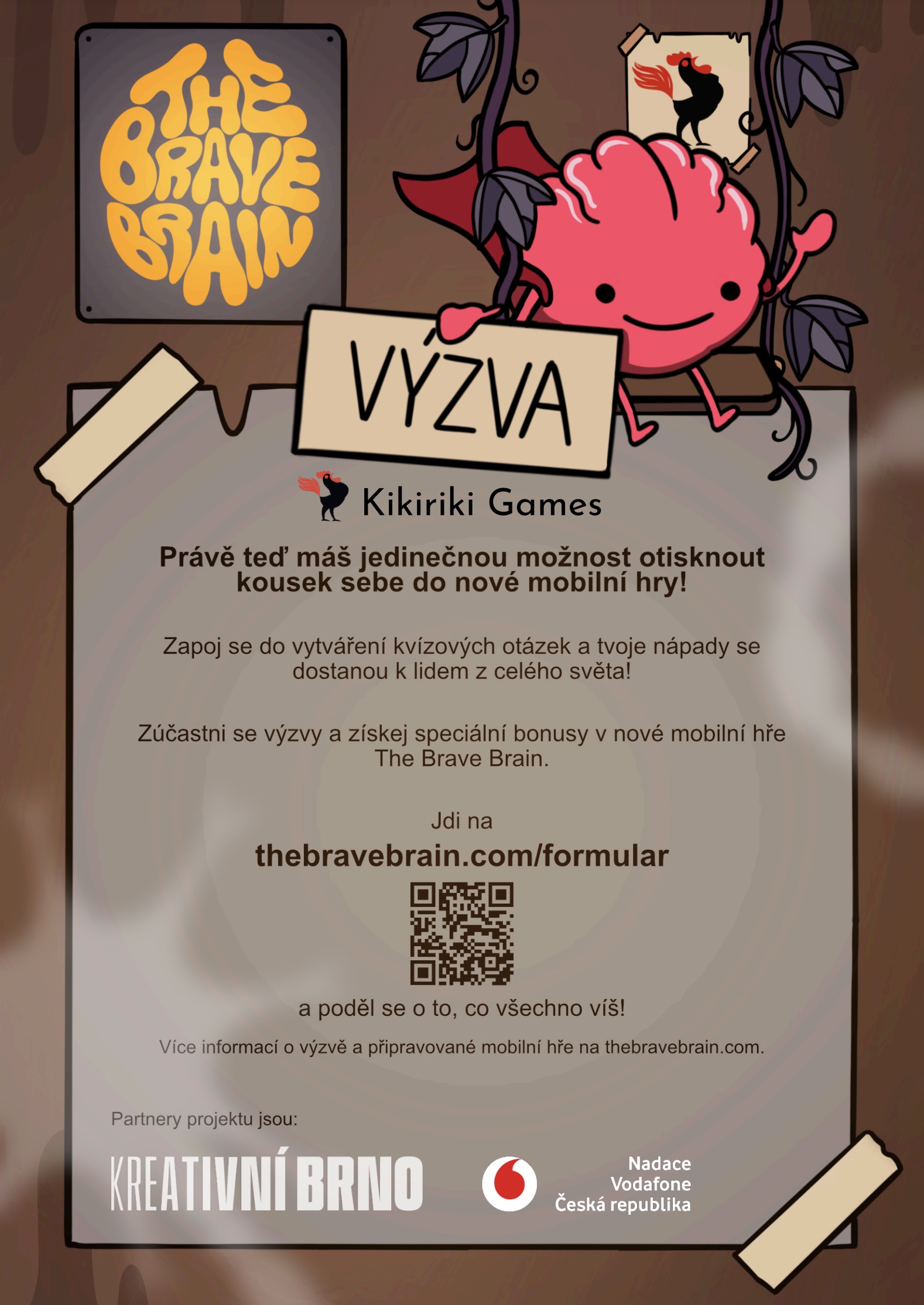 Herní studio Kikiriki Games spouští Výzvu The Brave Brain
