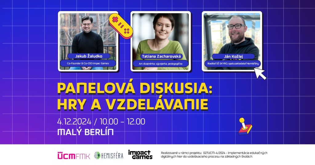 Hry a vzdelávanie: Panelová diskusia o edukačných hrách