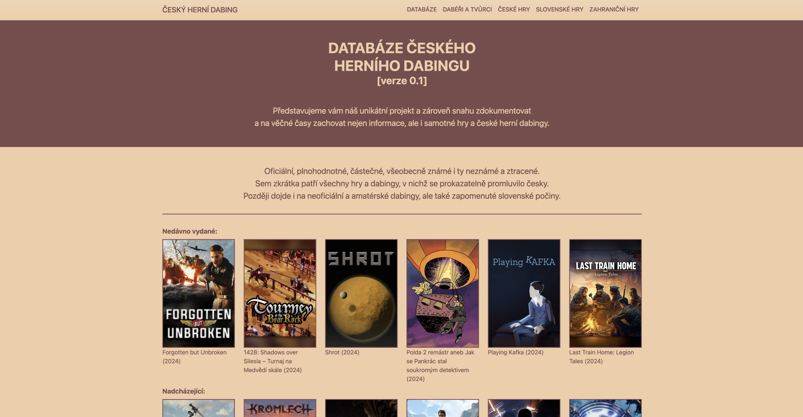 Databáze českého herního dabingu